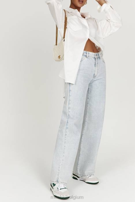 Ainsley jeans met middelhoge taille Meshki lichtblauw N4JN1520 kleding