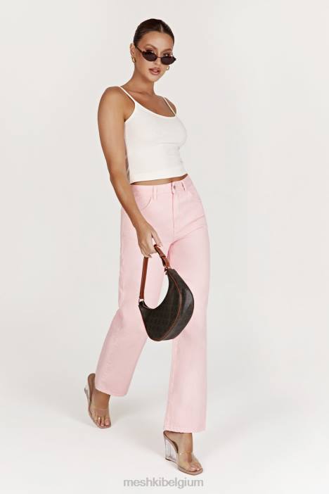 Ainsley jeans met middelhoge taille Meshki roze blos N4JN1605 kleding