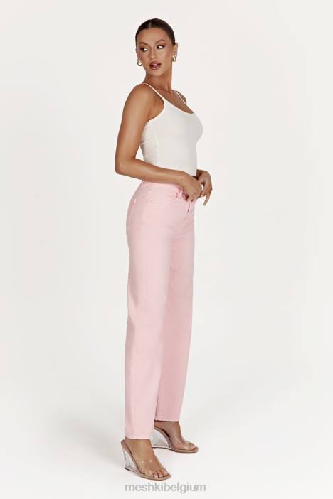 Ainsley jeans met middelhoge taille Meshki roze blos N4JN1605 kleding