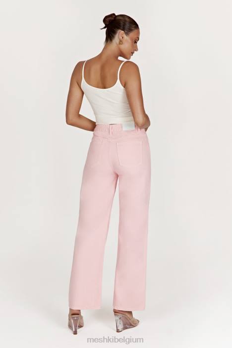 Ainsley jeans met middelhoge taille Meshki roze blos N4JN1605 kleding