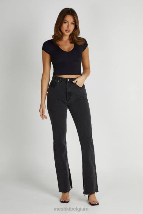 Lauren jeans met rechte pijpen Meshki zwart gewassen N4JN1232 kleding