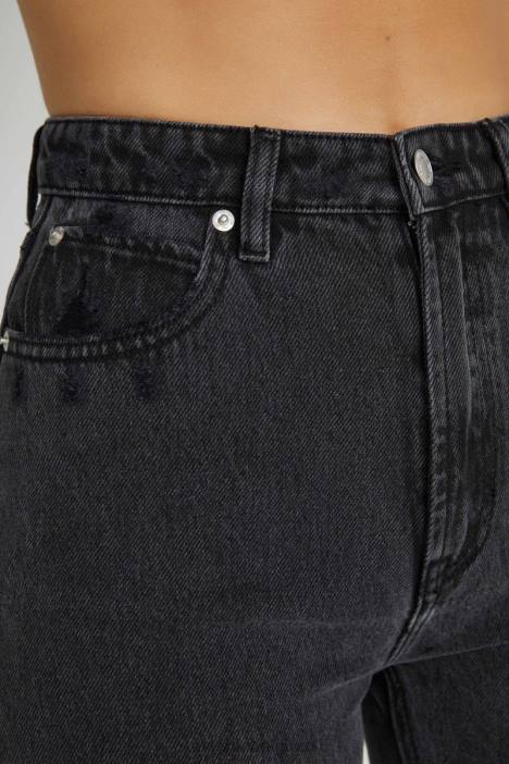 Lauren jeans met rechte pijpen Meshki zwart gewassen N4JN1232 kleding