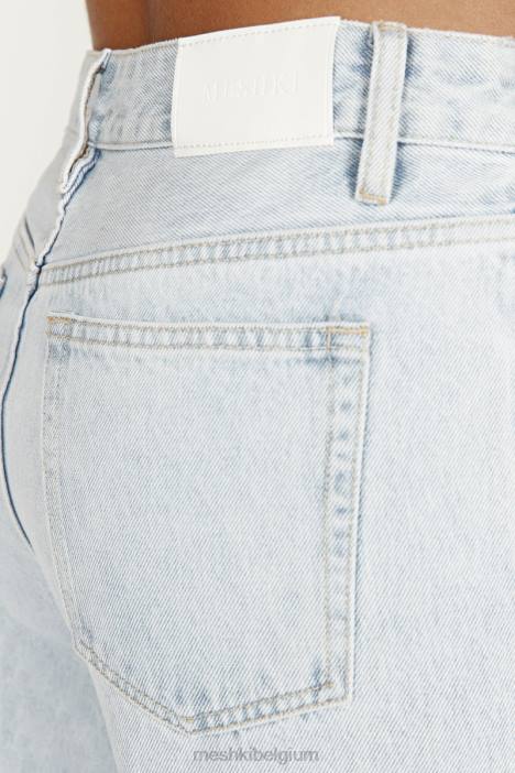 Rumi slouchy jeans met lage taille Meshki lichtblauw N4JN1490 kleding