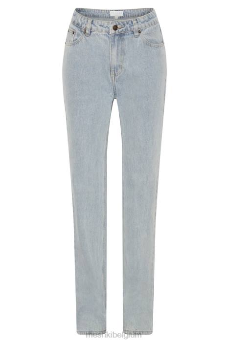Sonya jeans met lage taille Meshki lichtblauw N4JN1610 kleding