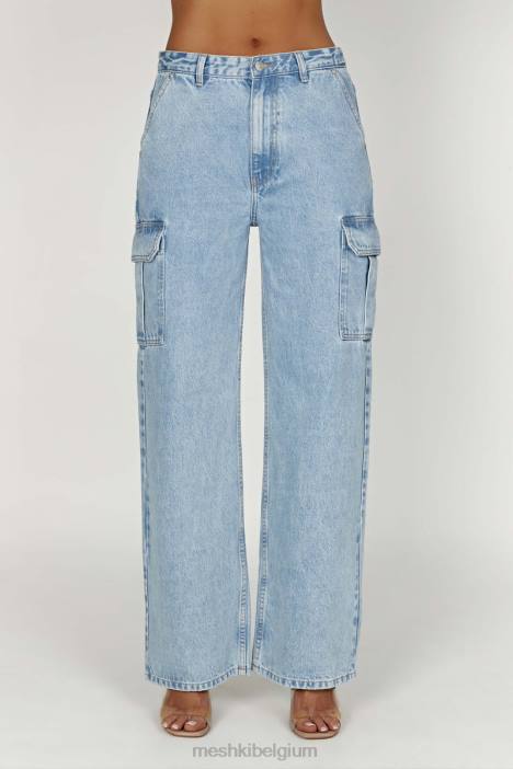 jagger relaxte denimjeans Meshki midden blauw N4JN1263 kleding