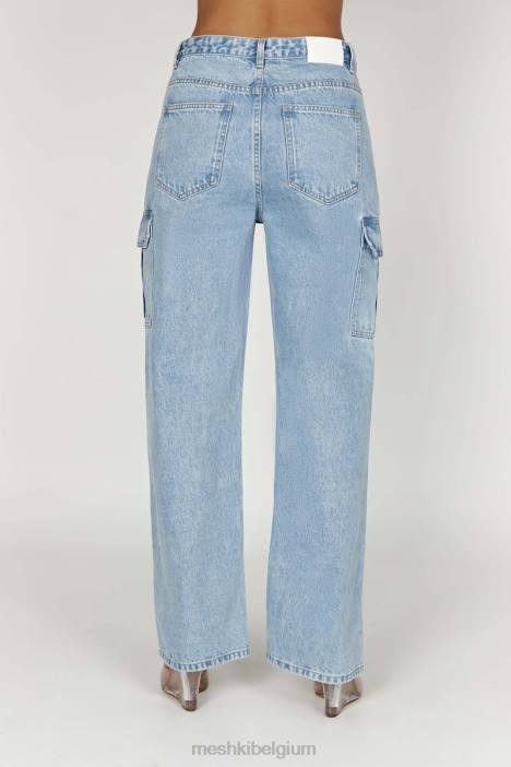 jagger relaxte denimjeans Meshki midden blauw N4JN1263 kleding