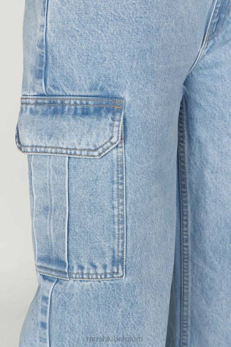 jagger relaxte denimjeans Meshki midden blauw N4JN1263 kleding