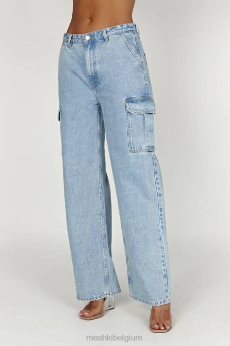 jagger relaxte denimjeans Meshki midden blauw N4JN1263 kleding