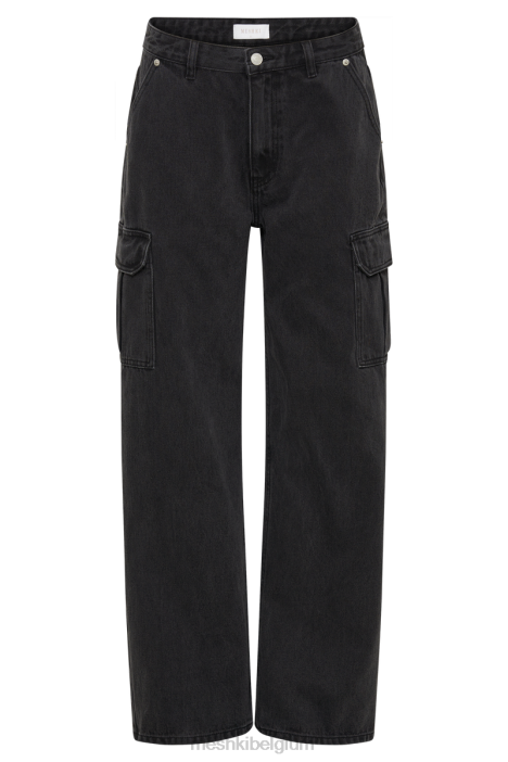 jagger relaxte denimjeans Meshki zwart gewassen N4JN1321 kleding