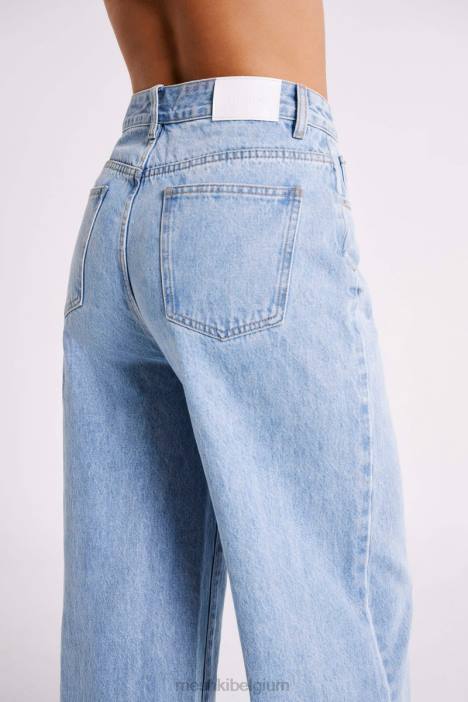 raven wijde jeans Meshki middenblauwe wassing N4JN1243 kleding