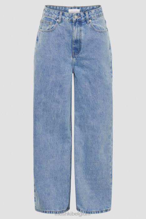 raven wijde jeans Meshki middenblauwe wassing N4JN1243 kleding