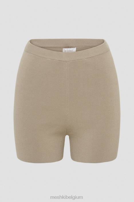 Orla gebreide korte broek Meshki taupe N4JN1409 kleding