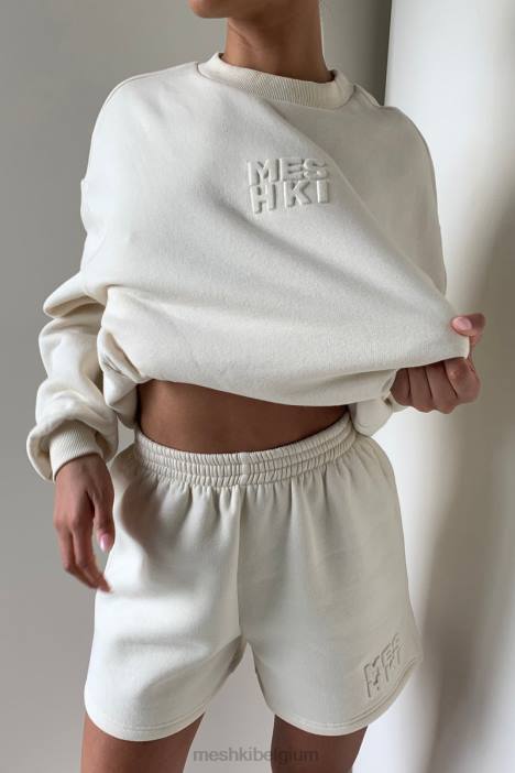 Reese fleeceback short met reliëf Meshki bot N4JN1608 kleding