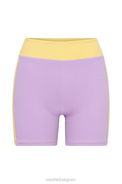 Taleah tweekleurige short Meshki lila/geel N4JN1474 kleding