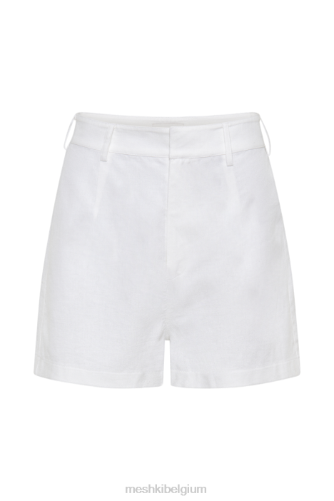 jadri linnen korte broek Meshki wit N4JN1423 kleding
