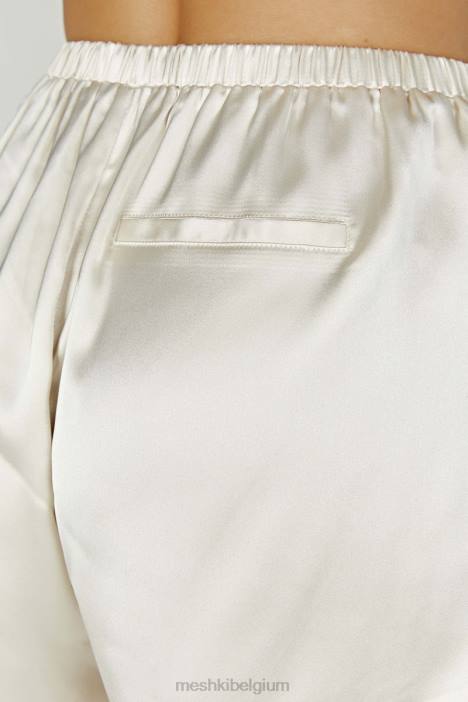 meera satijnen korte broek Meshki ivoor N4JN1304 kleding