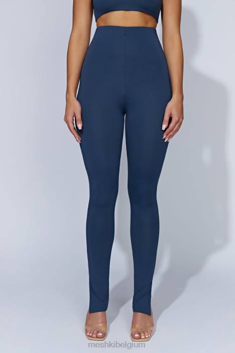 Michelle legging met zijsplit Meshki middernacht marine N4JN1597 kleding