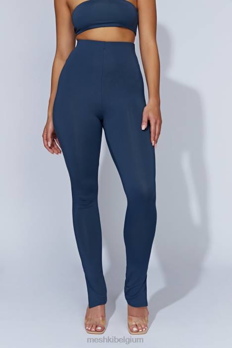 Michelle legging met zijsplit Meshki middernacht marine N4JN1597 kleding