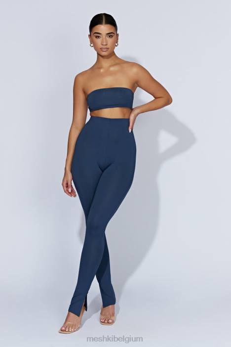 Michelle legging met zijsplit Meshki middernacht marine N4JN1597 kleding