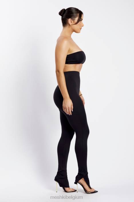 Michelle legging met zijsplit Meshki zwart N4JN1585 kleding