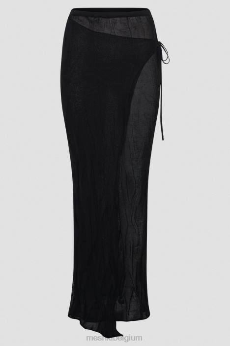 Akari gebreide maxirok Meshki zwart N4JN1305 kleding