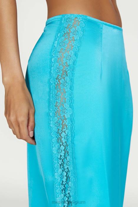 Bellamy kanten maxirok Meshki aquamarijn N4JN1540 kleding
