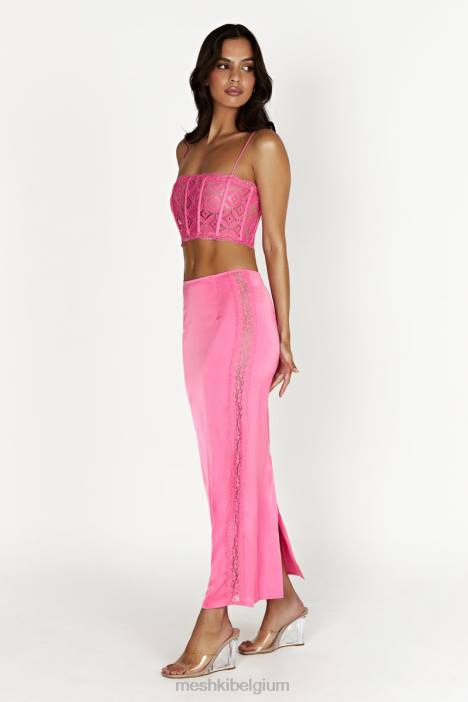 Bellamy kanten maxirok Meshki kauwgom roze N4JN1529 kleding
