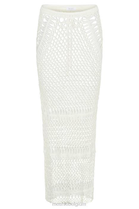 Bonnie gehaakte maxirok Meshki wit N4JN1439 kleding