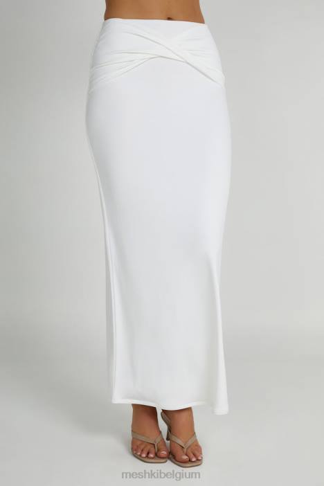 Ceri maxi-draairok Meshki wit N4JN1344 kleding