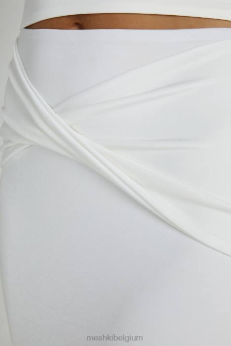 Ceri maxi-draairok Meshki wit N4JN1344 kleding