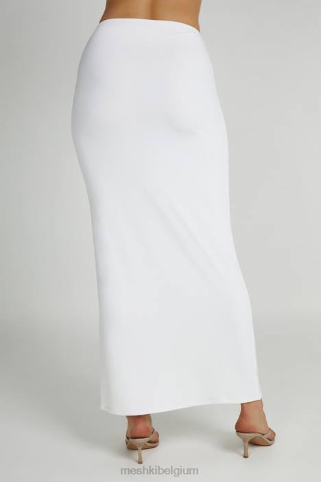 Ceri maxi-draairok Meshki wit N4JN1344 kleding