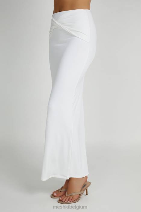Ceri maxi-draairok Meshki wit N4JN1344 kleding