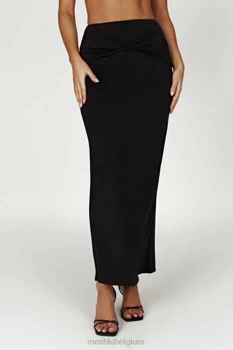 Ceri maxi-draairok Meshki zwart N4JN1353 kleding