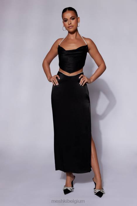 Christie diamante maxirok van touw Meshki zwart N4JN1476 kleding