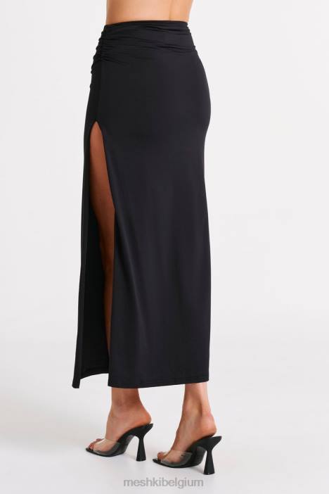 Emma maxirok van gerecycled nylon Meshki zwart N4JN1242 kleding