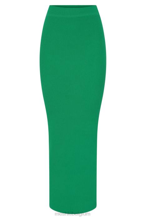 Kaesha split maxi gebreide rok Meshki groente N4JN1534 kleding