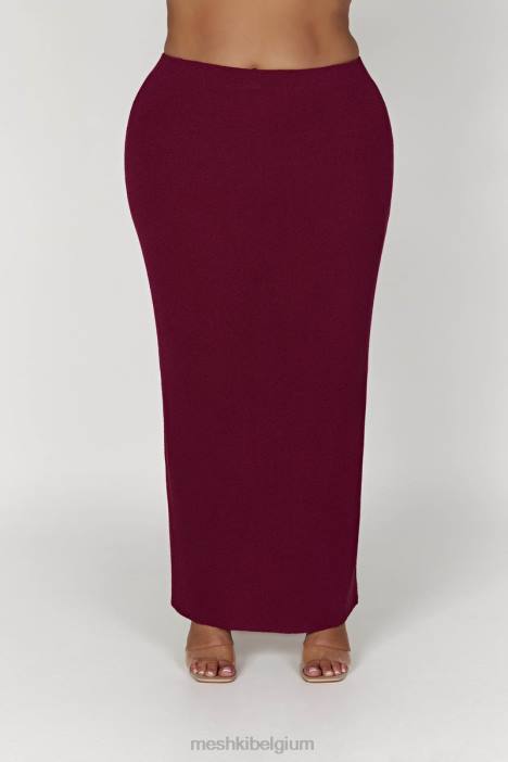 Maribelle gebreide maxirok Meshki wijn N4JN1371 kleding