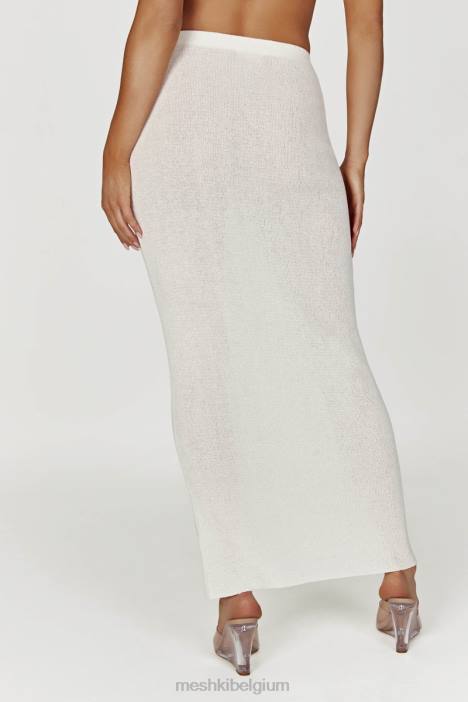 Maribelle gebreide maxirok Meshki wit N4JN1343 kleding