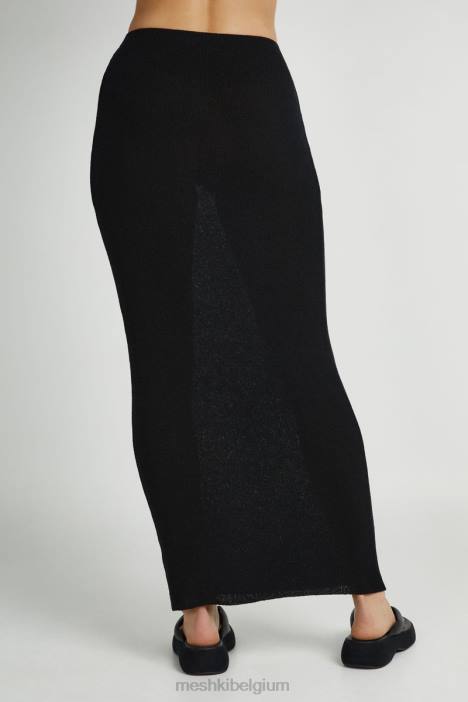 Maribelle gebreide maxirok Meshki zwart N4JN1288 kleding