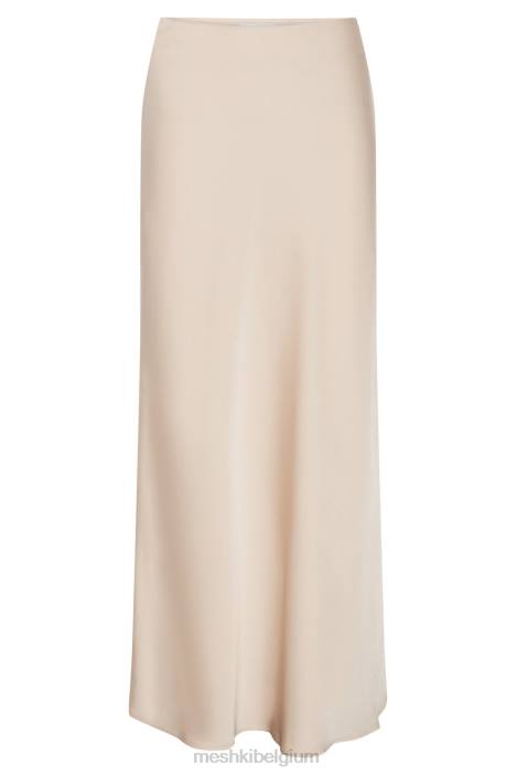 Missy maxi satijnen rok Meshki Champagne N4JN1349 kleding