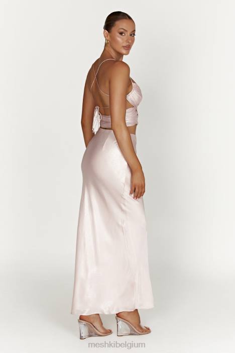 Raine satijnen maxirok Meshki roze blos N4JN1433 kleding