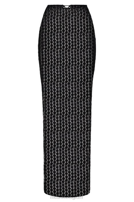 Rosella gehaakte maxirok Meshki zwart N4JN1296 kleding