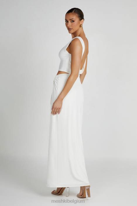 Suri slinky maxirok met hardware Meshki wit N4JN1255 kleding