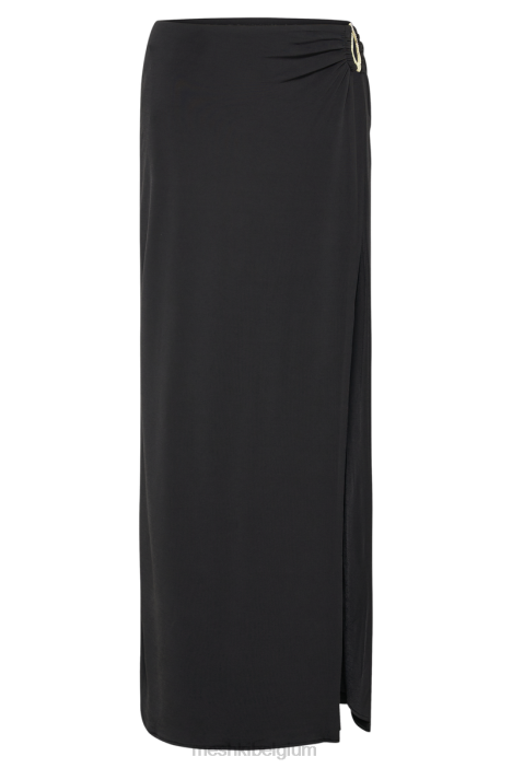Suri slinky maxirok met hardware Meshki zwart N4JN1256 kleding