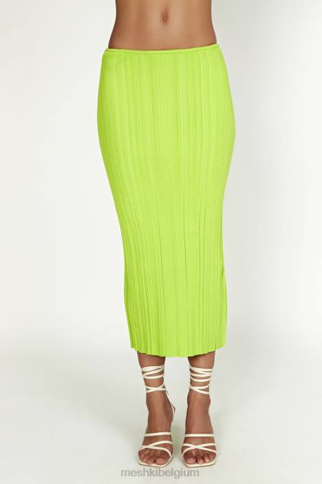 kennedy gebreide rok met lage taille Meshki fris groen N4JN1454 kleding
