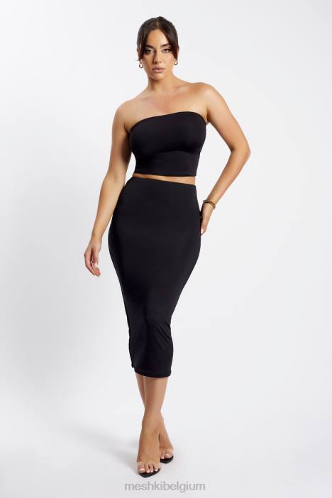 Charley midi-rok Meshki zwart N4JN1403 kleding