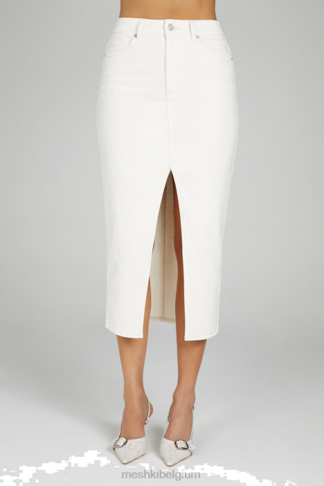 Midi-rok van acaciadenim Meshki ecru N4JN1283 kleding