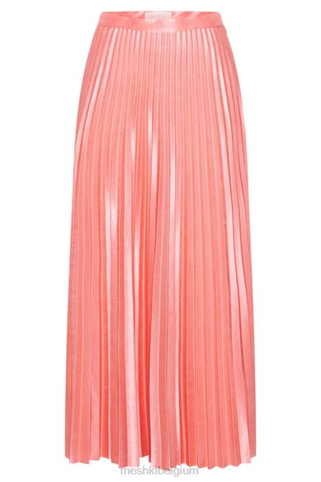 Shirin geplooide satijnen midi-rok Meshki rozenwater N4JN1507 kleding