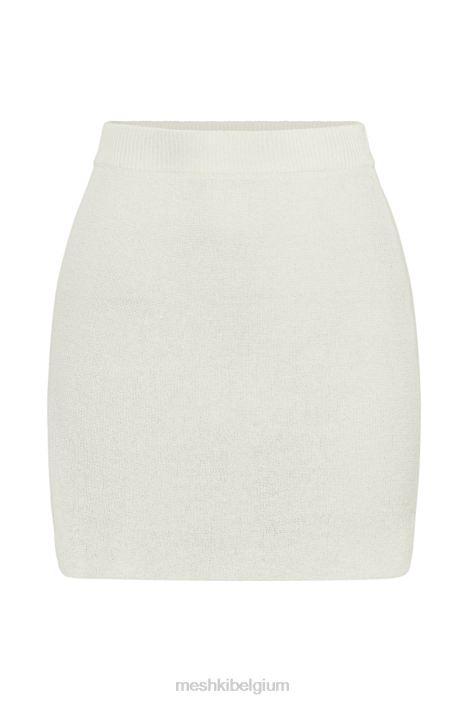 Esme gebreide minirok Meshki wit N4JN1281 kleding