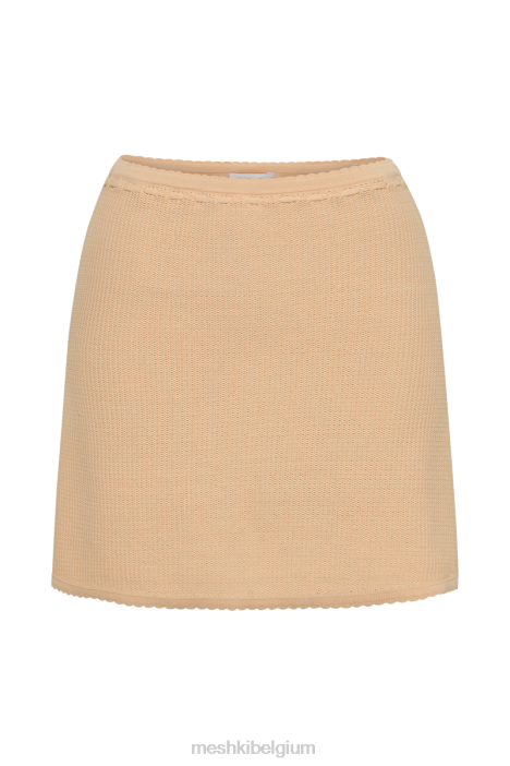 Kyra wafel minirok Meshki abrikoos N4JN1301 kleding